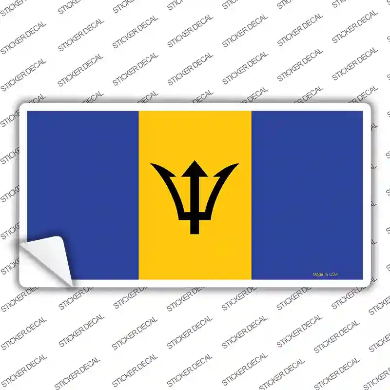 LP-2152s-S Barbados Flag Novelty Sticker Decal - Small