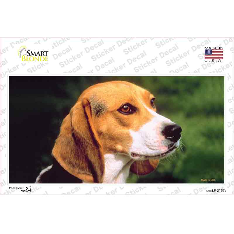 LP-2157s-M Beagle Dog Novelty Sticker Decal - Medium