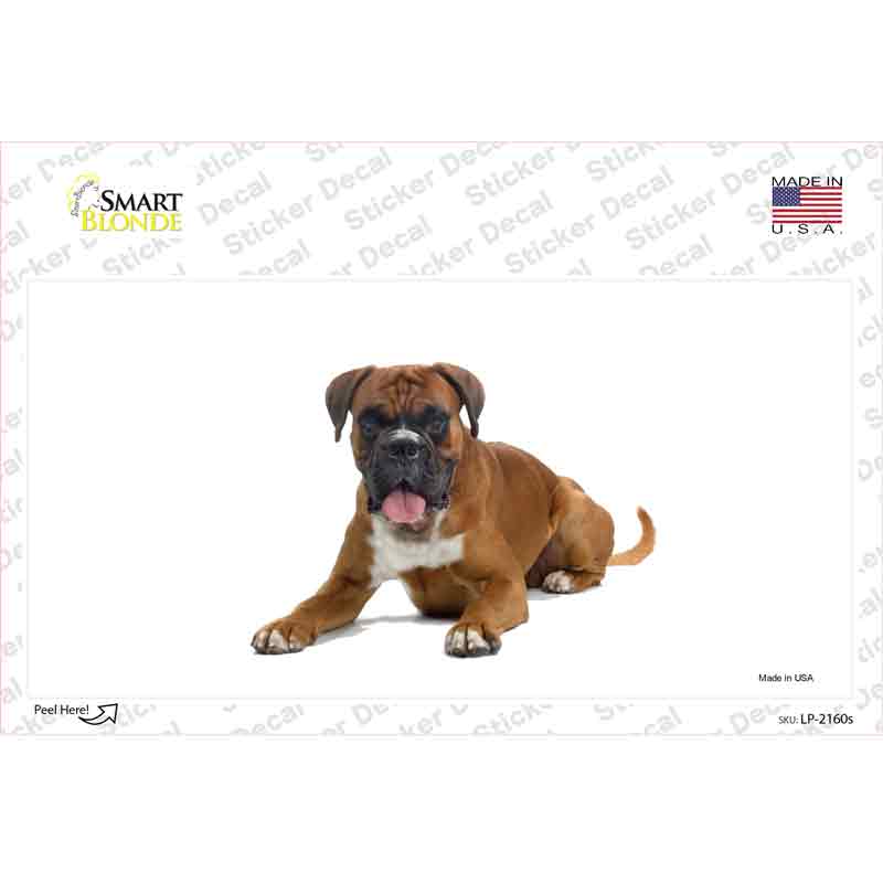 LP-2160s-M Boxer Dog Novelty Sticker Decal - Medium