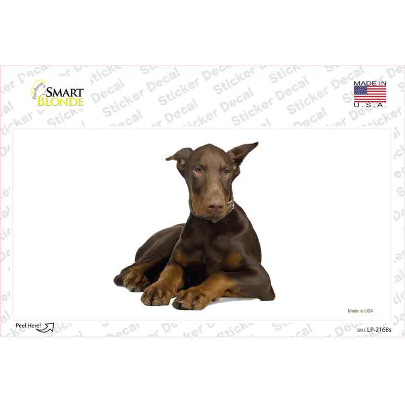 LP-2168s-M Doberman Pinscher Dog Novelty Sticker Decal - Medium