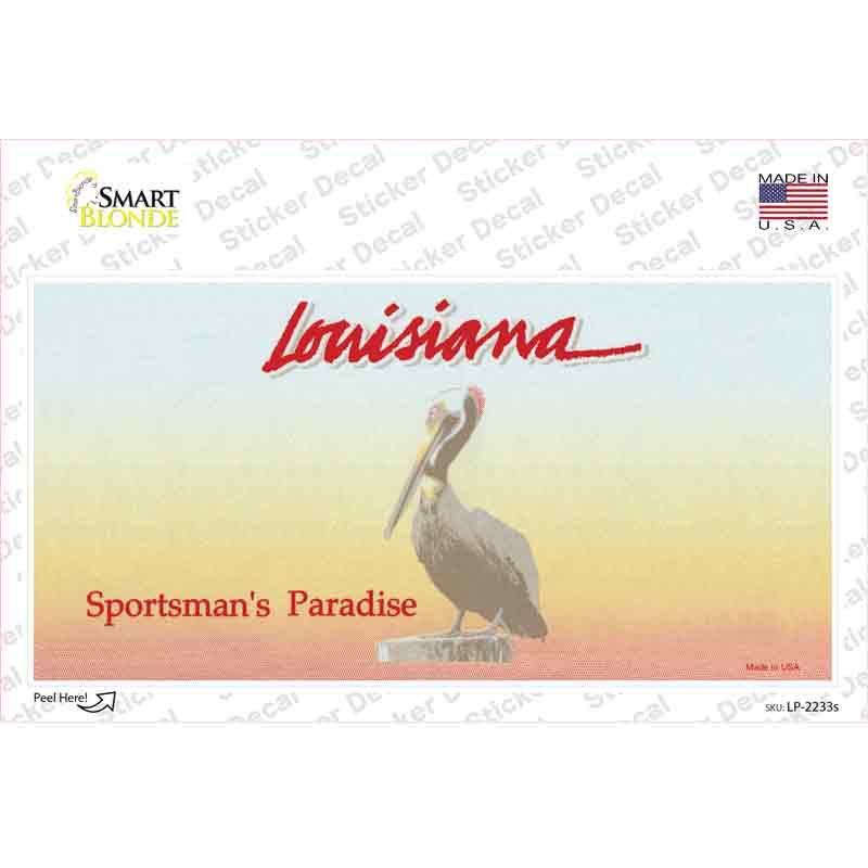 LP-2233s-M Louisiana State Blank Novelty Sticker Decal - Medium