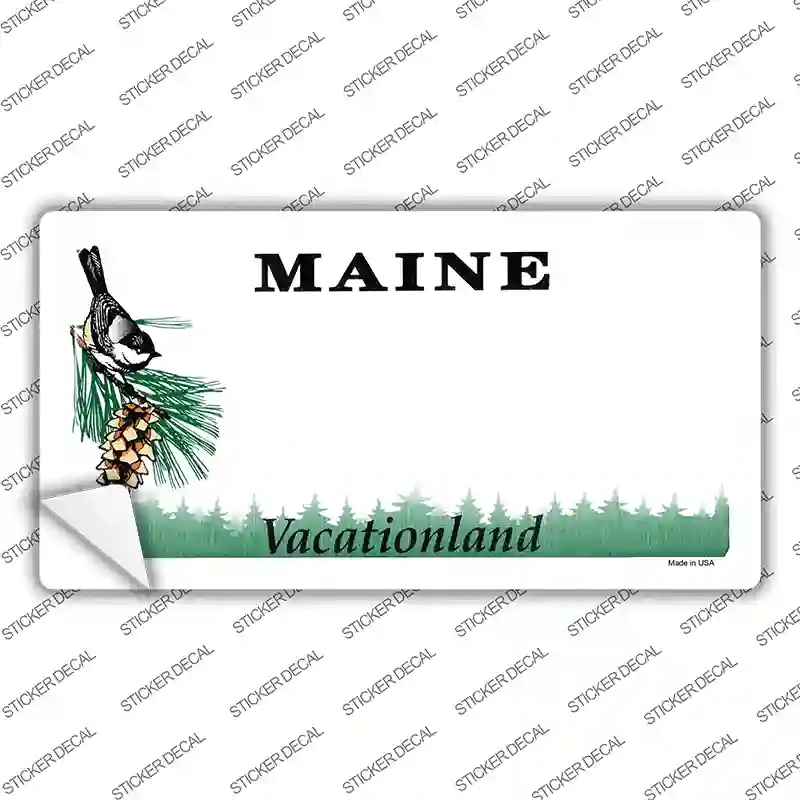 LP-2234s-S Maine State Blank Novelty Sticker Decal - Small