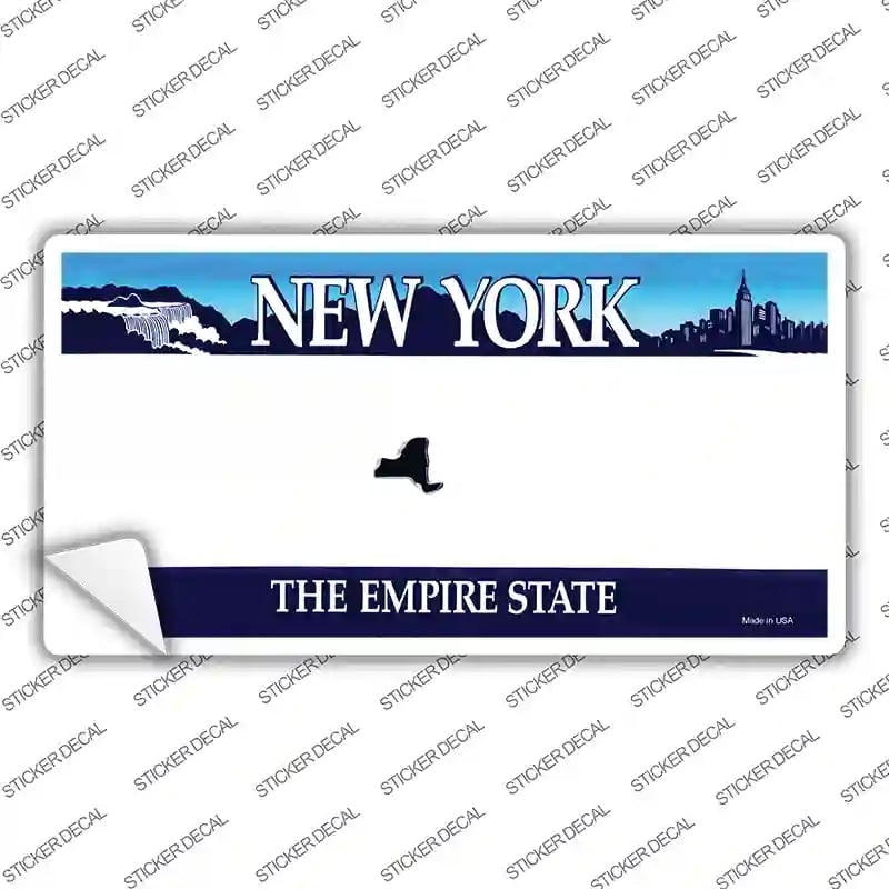LP-2246s-L   York State Blank Novelty Sticker Decal - Large