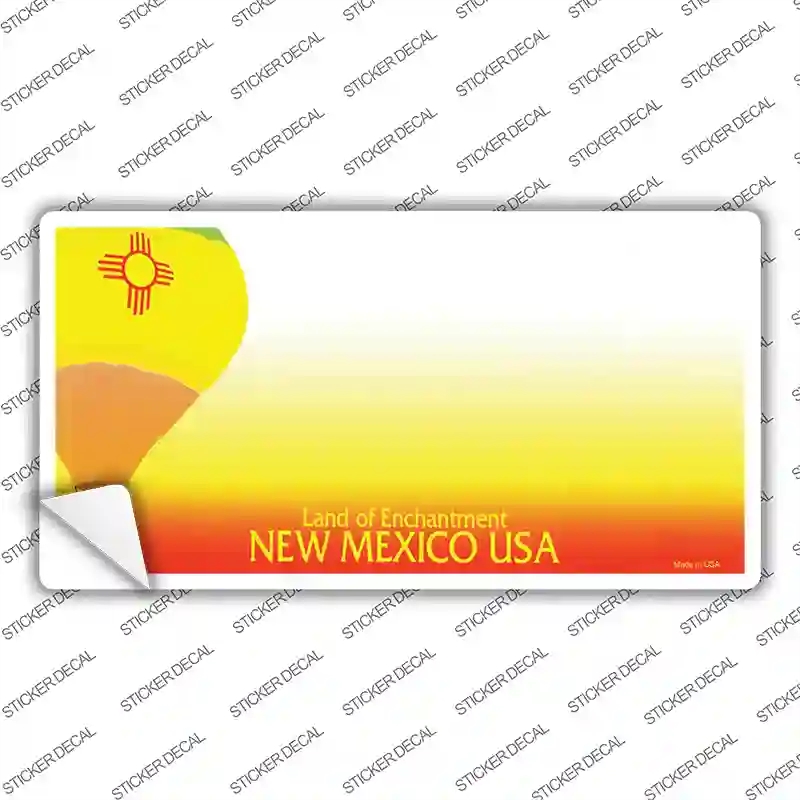 LP-2247s-L   Mexico State Blank Novelty Sticker Decal - Large