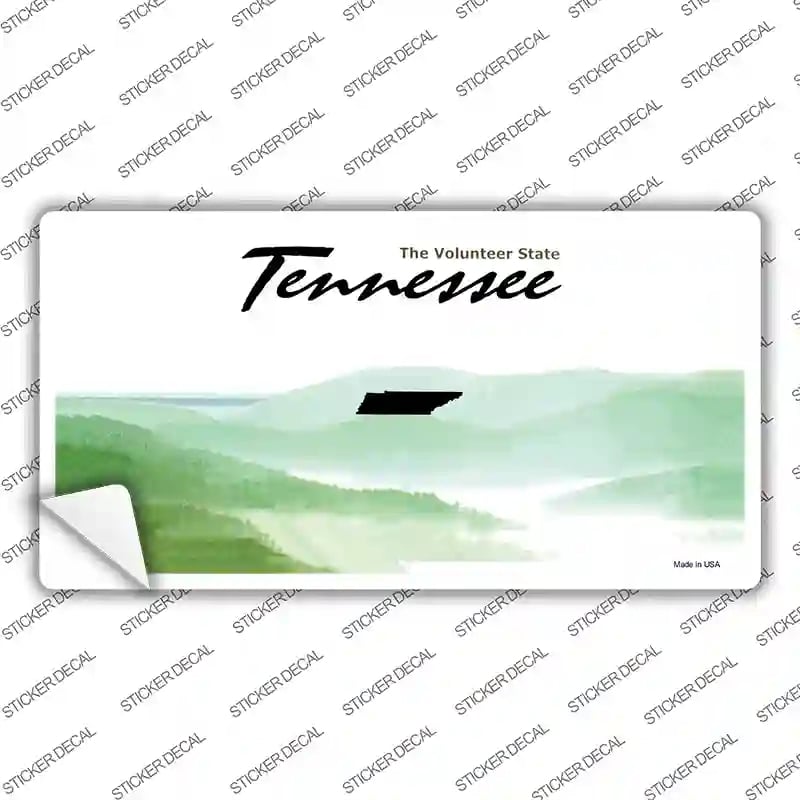 LP-2257s-XL Tennessee State Blank Novelty Sticker Decal - Extra Large