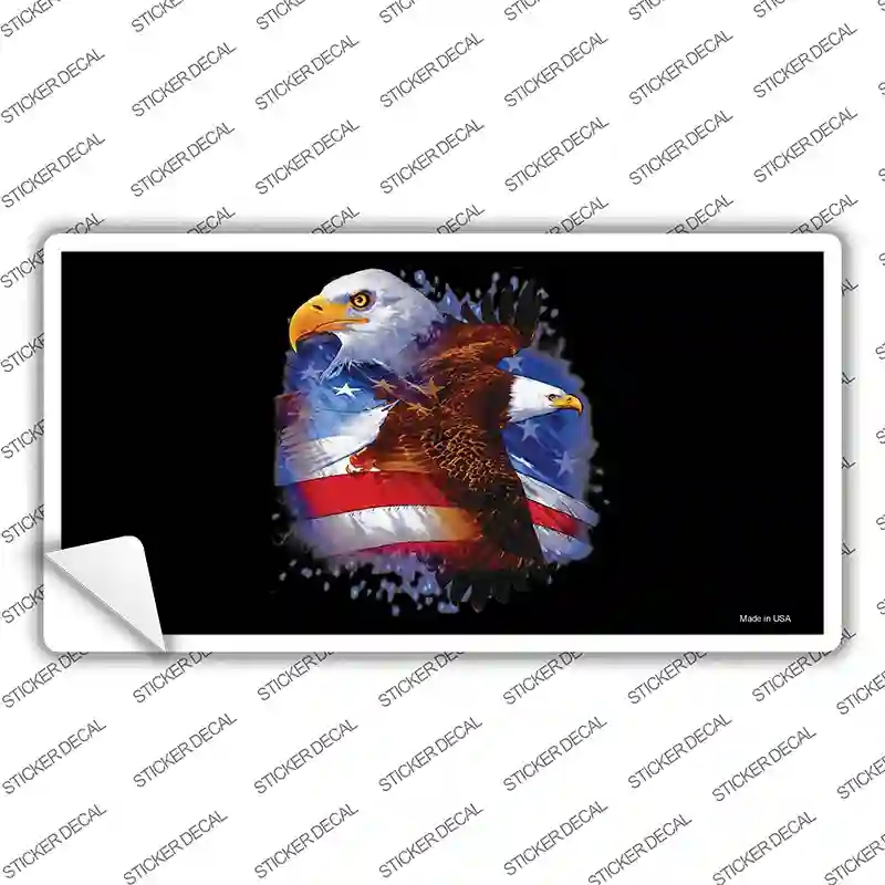 LP-2310s-S American Flag Eagles Novelty Sticker Decal - Small