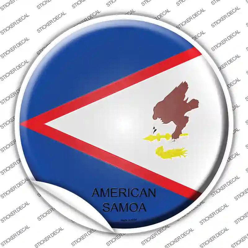 C-186s-L American Samoa Country Novelty Circle Sticker Decal - Large
