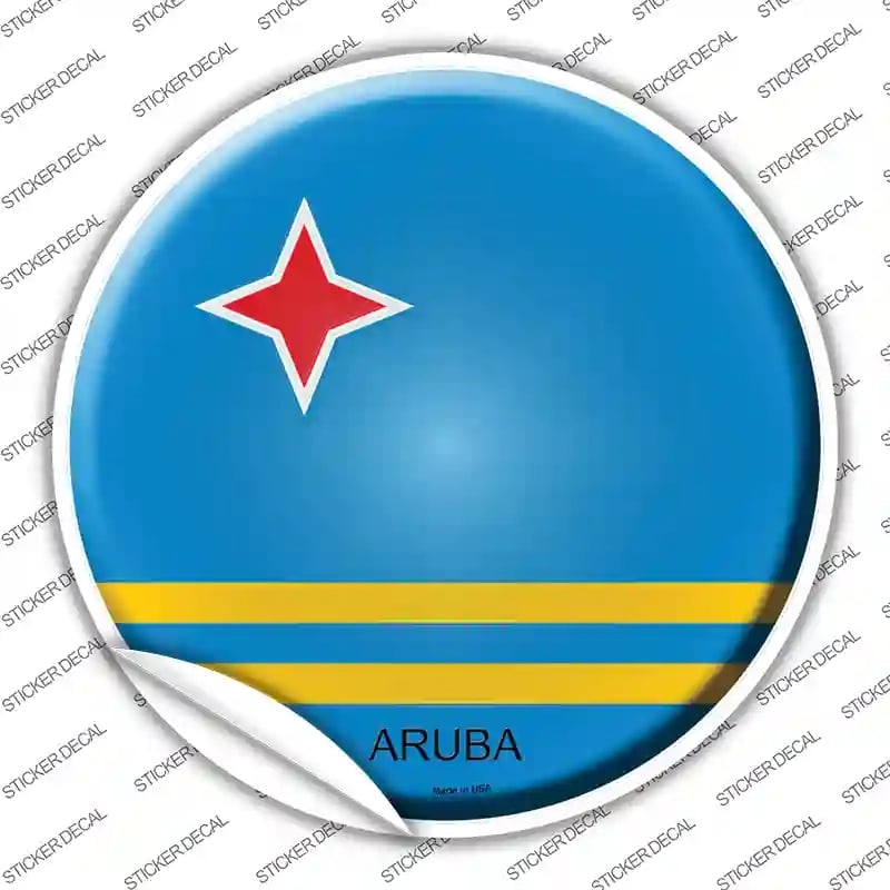 C-195s-L Aruba Novelty Circle Sticker Decal - Large