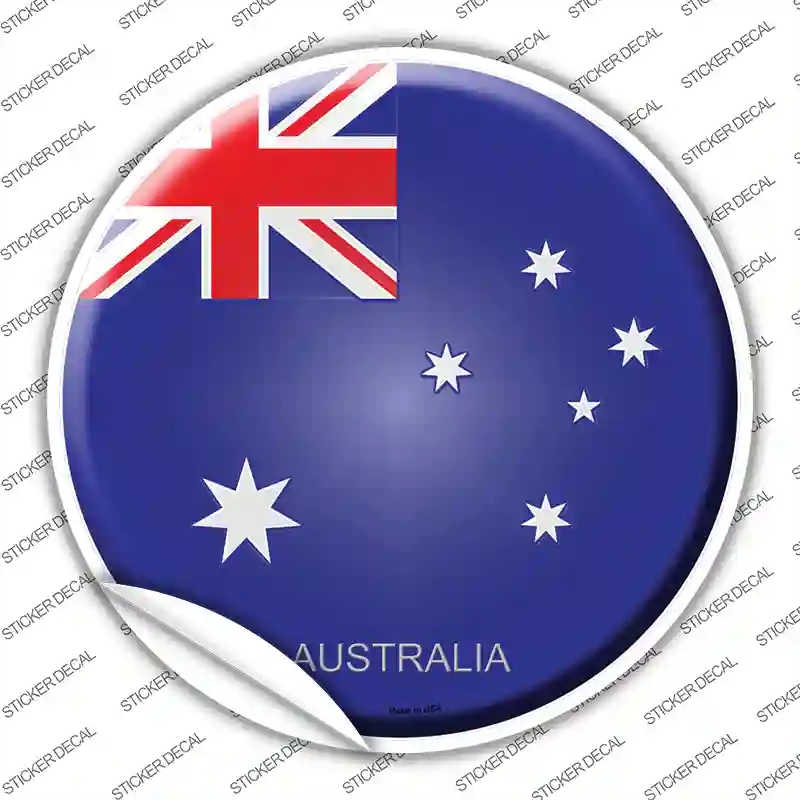 C-196s-S Australia Novelty Circle Sticker Decal - Small
