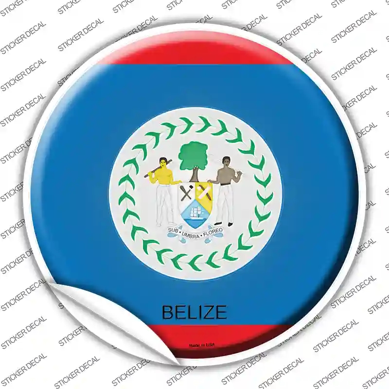 C-206s-S Belize Country Novelty Circle Sticker Decal - Small