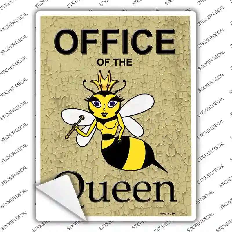 P-1012s-S Office of the Queen Novelty Rectangle Sticker Decal - Small