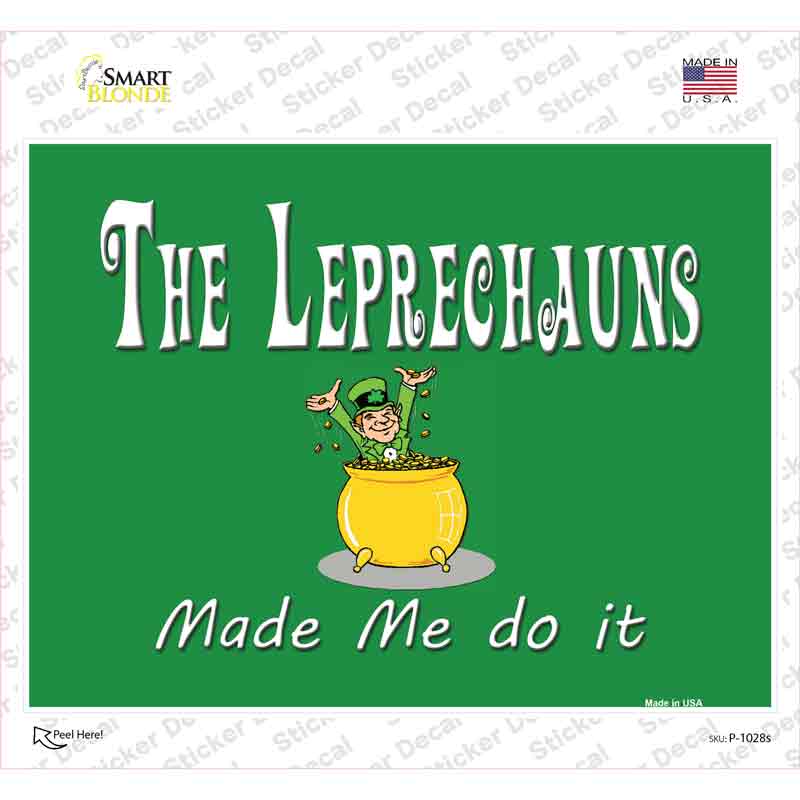 P-1028s-M The Leprechauns Novelty Rectangle Sticker Decal - Medium
