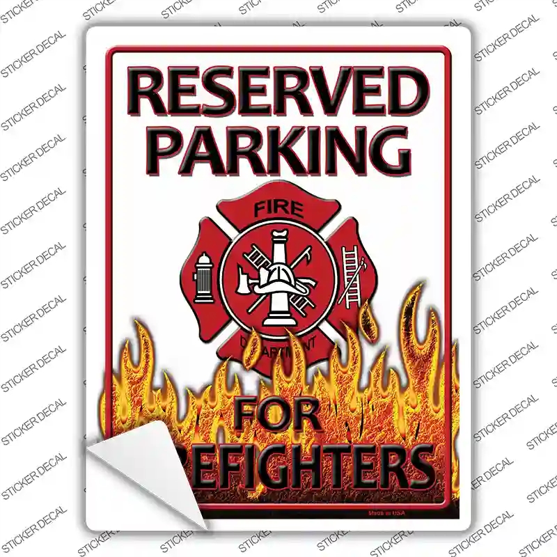 P-1094s-XL Reserved Firefighters Novelty Rectangle Sticker Decal - Extra Large