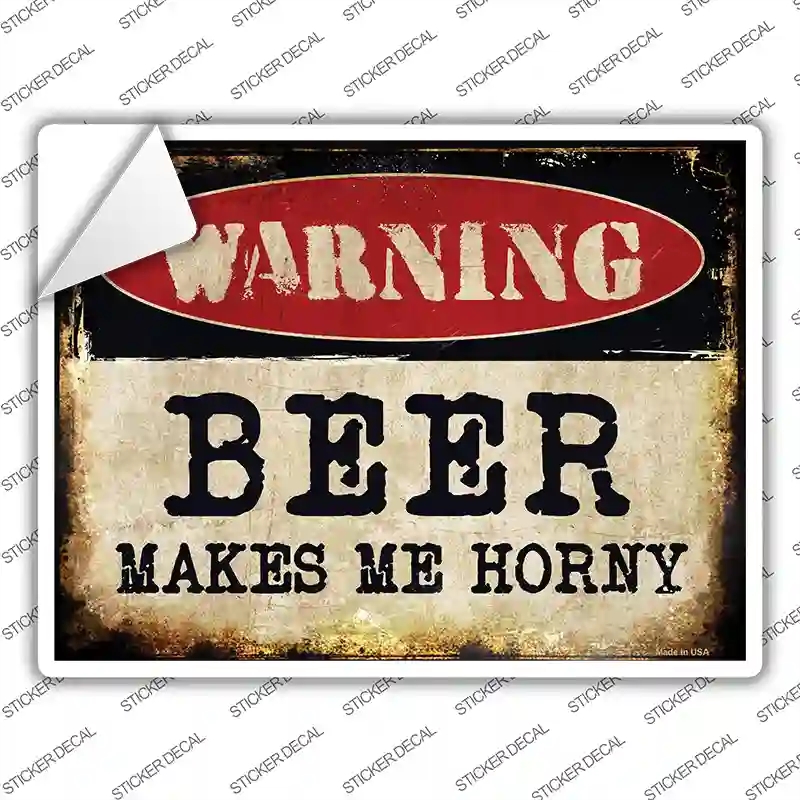 P-1325s-XL Beer Novelty Rectangle Sticker Decal - Extra Large