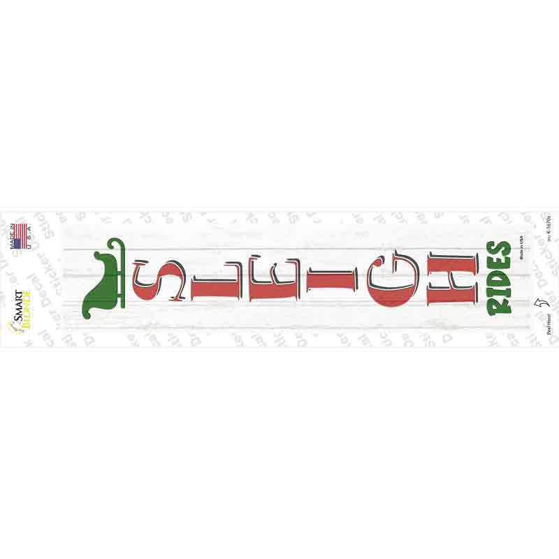 K-1670s-M Sleigh Rides White Novelty Narrow Sticker Decal - Medium