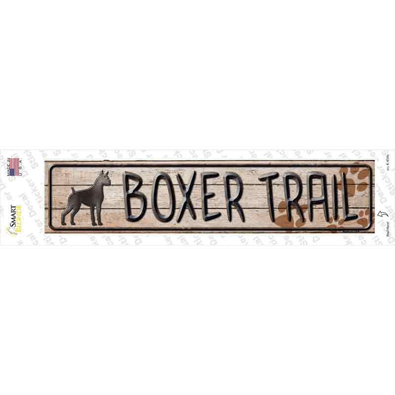K-454s-M Boxer Trail Novelty Narrow Sticker Decal - Medium