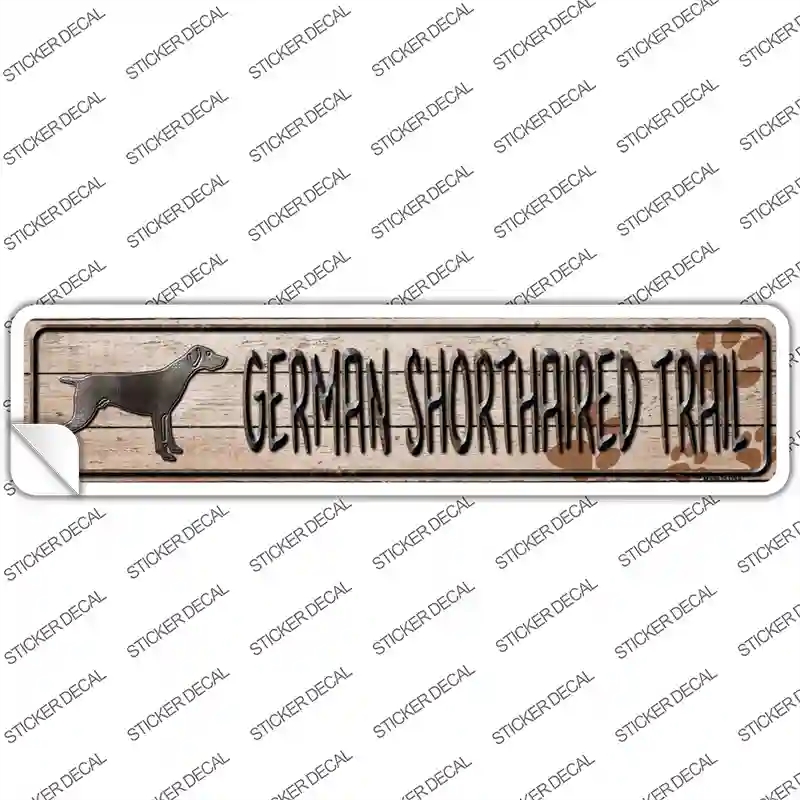 K-461s-L German Shorthaired Trail Novelty Narrow Sticker Decal - Large