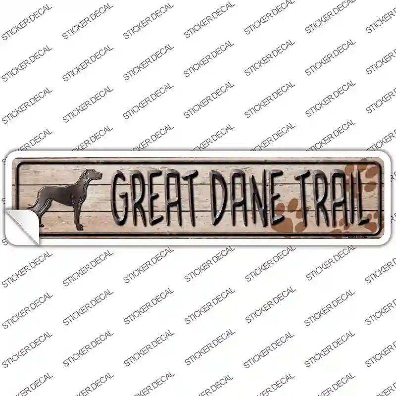 K-462s-XL Great Dane Trail Novelty Narrow Sticker Decal - Extra Large