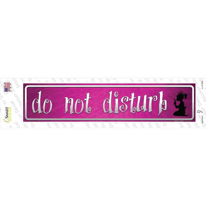 K-500s-M Do Not Disturb Pink Novelty Narrow Sticker Decal - Medium