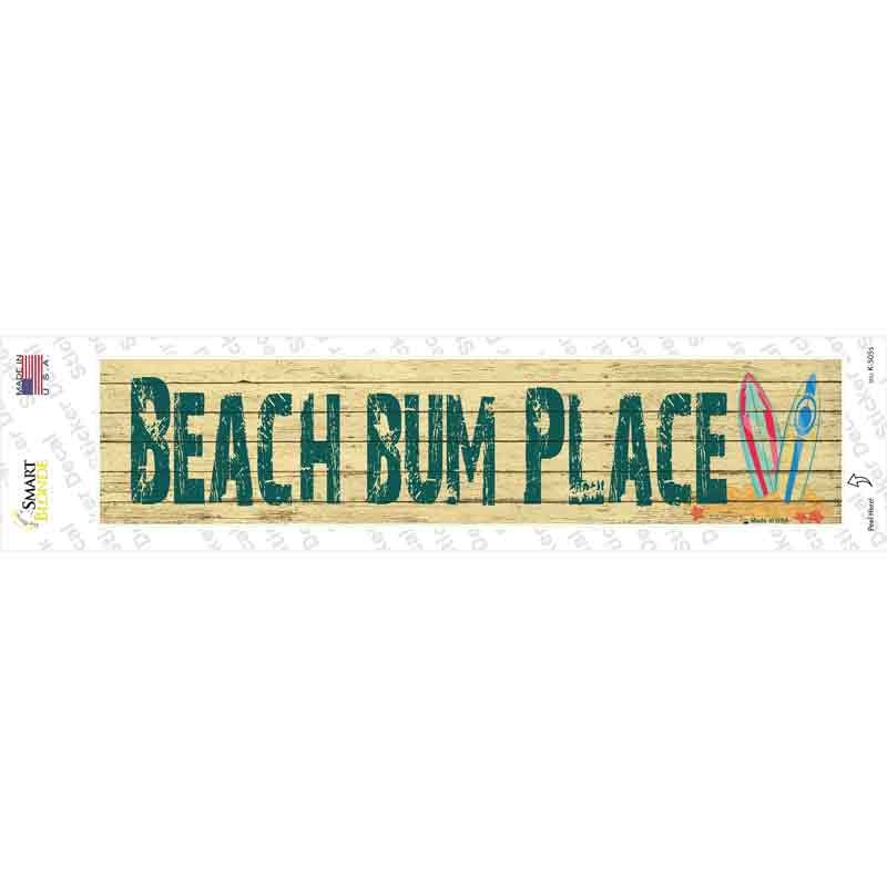 K-505s-M Beach Bum Place Novelty Narrow Sticker Decal - Medium