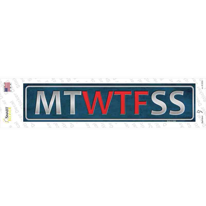 K-555s-M MT WTF SS Novelty Narrow Sticker Decal - Medium
