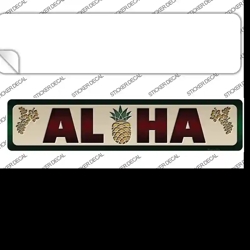 K-576s-L Aloha Novelty Narrow Sticker Decal - Large
