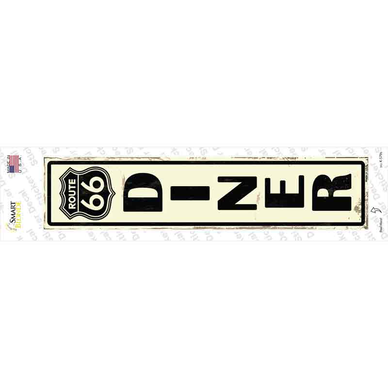 K-579s-M Route 66 Diner Novelty Narrow Sticker Decal - Medium