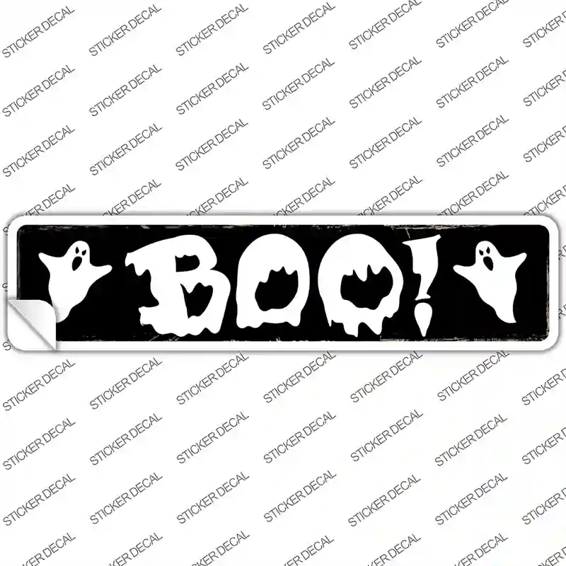 K-594s-S Boo Novelty Narrow Sticker Decal - Small