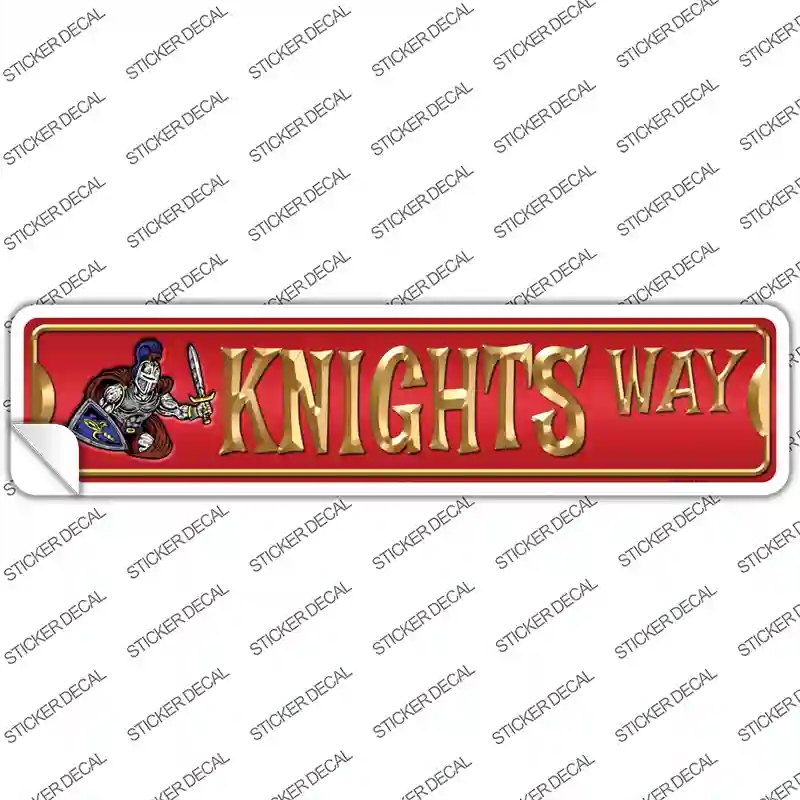 K-605s-L Knights Way Novelty Narrow Sticker Decal - Large