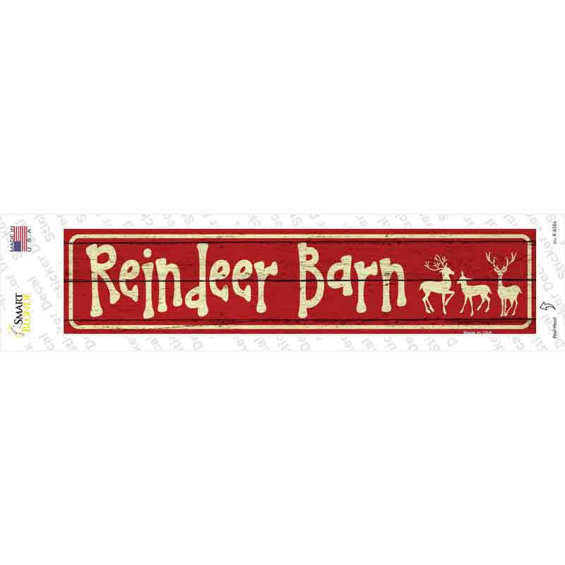 K-656s-M Reindeer Barn Novelty Narrow Sticker Decal - Medium