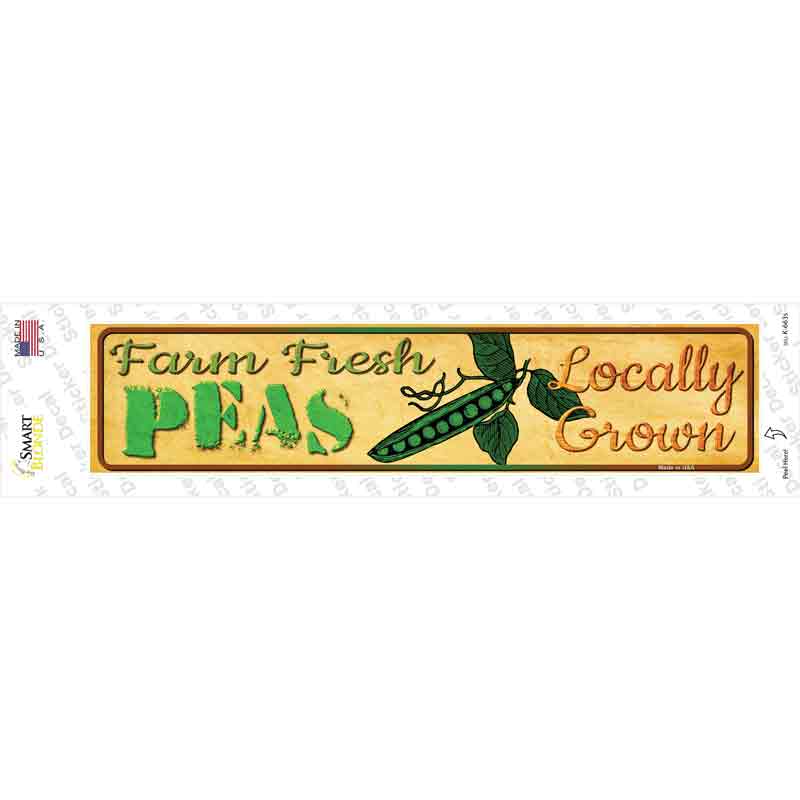 K-663s-M Farm Fresh Peas Novelty Narrow Sticker Decal - Medium