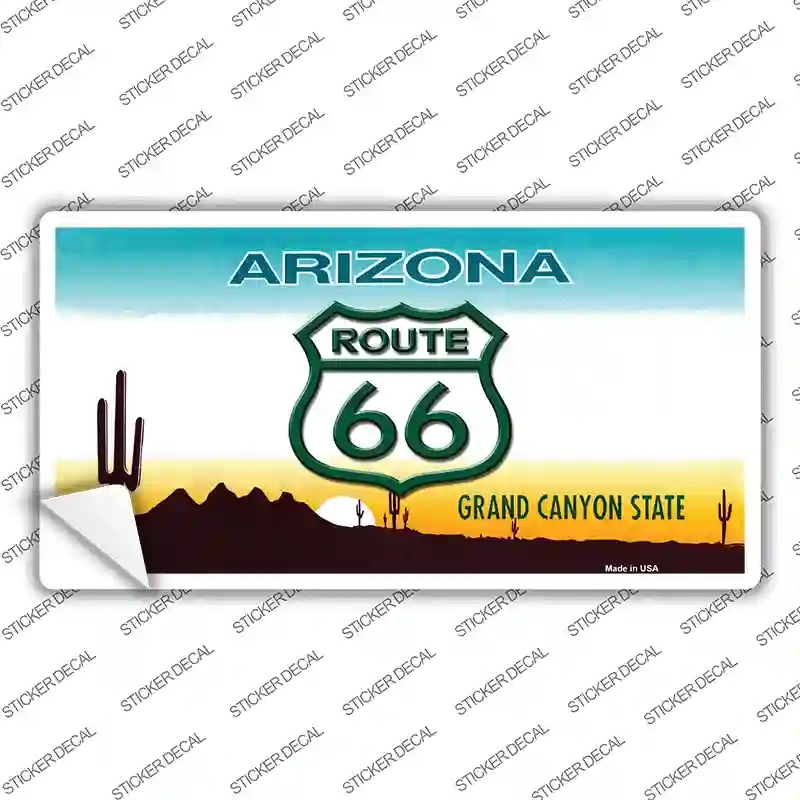 LP-2102s-S Route 66 Shield Arizona Novelty Sticker Decal - Small