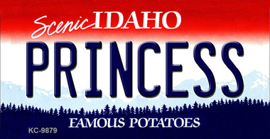 KC-9879 Princess Idaho State Background Metal Novelty, Key Chain