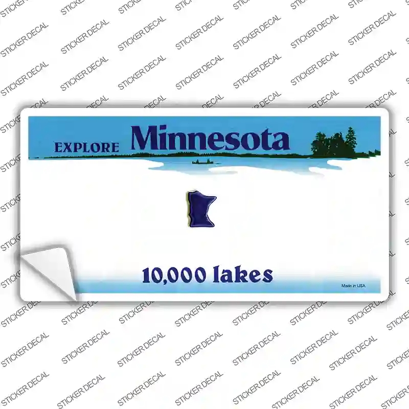 LP-2238s-XL Minnesota State Blank Novelty Sticker Decal - Extra Large