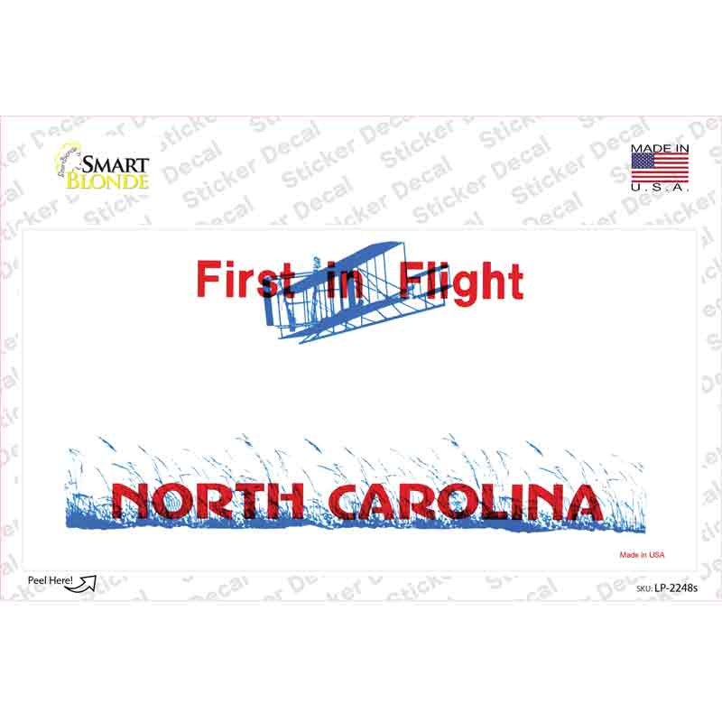 LP-2248s-M North Carolina State Blank Novelty Sticker Decal - Medium
