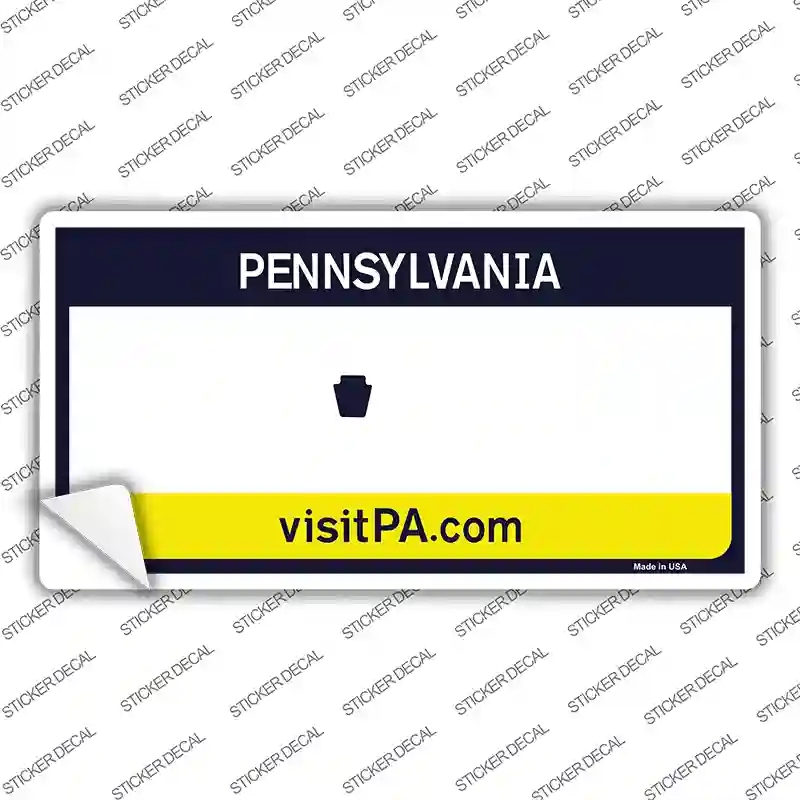 LP-2253s-S Pennsylvania State Blank Novelty Sticker Decal - Small