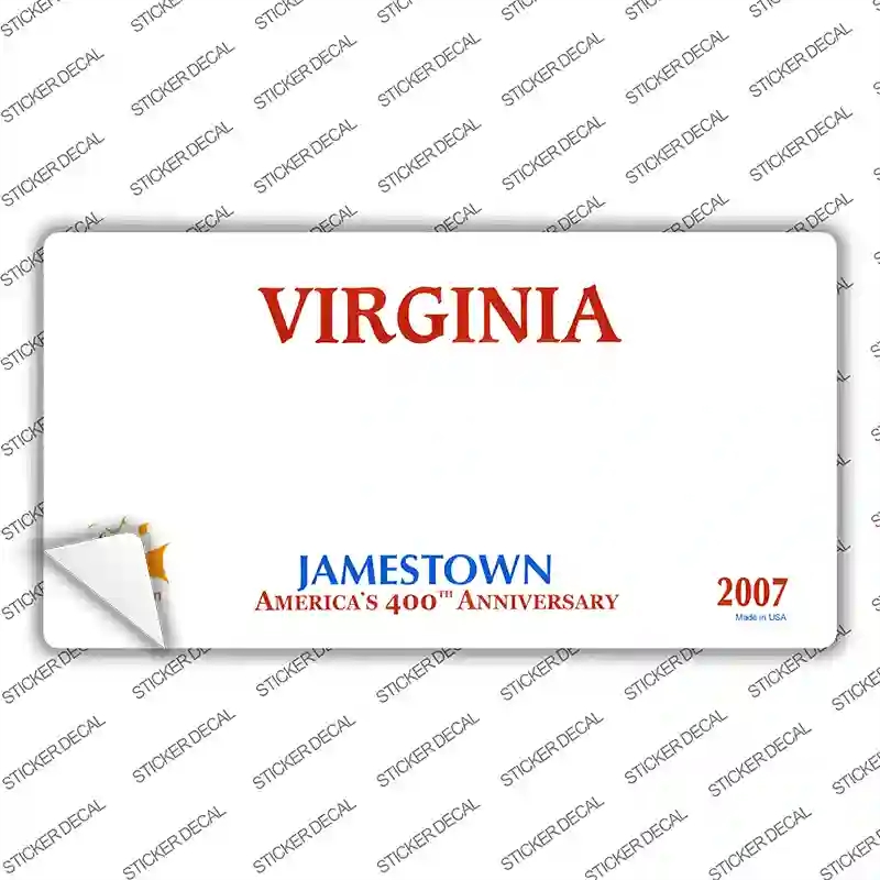 LP-2261s-L Virginia State Blank Novelty Sticker Decal - Large