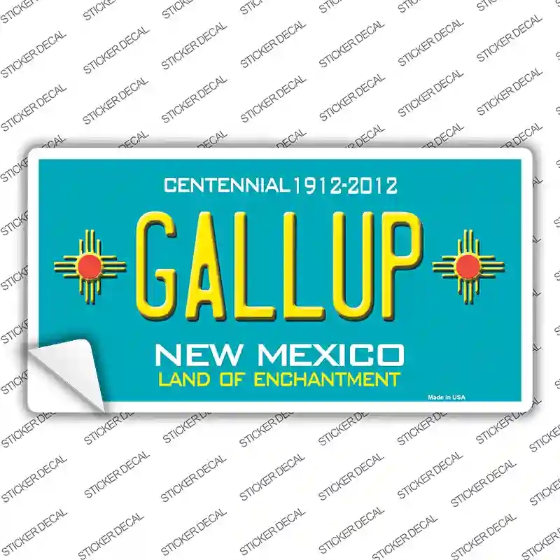 LP-2787s-XL Gallup   Mexico Teal Novelty Sticker Decal - Extra Large