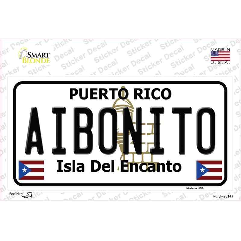 LP-2814s-M Aibonito Puerto Rico Novelty Sticker Decal - Medium