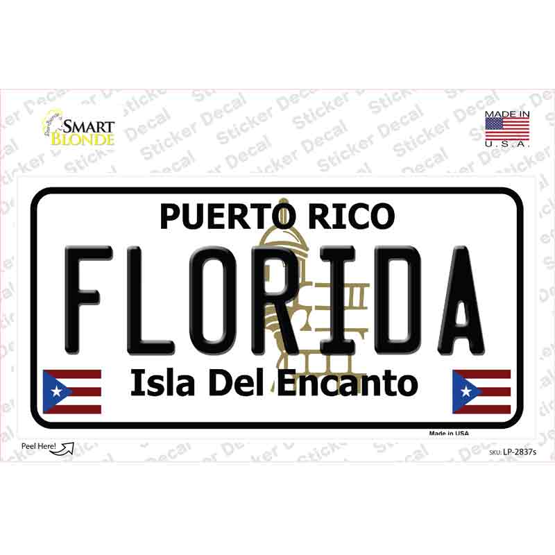 LP-2837s-M Florida Background Novelty Sticker Decal - Medium