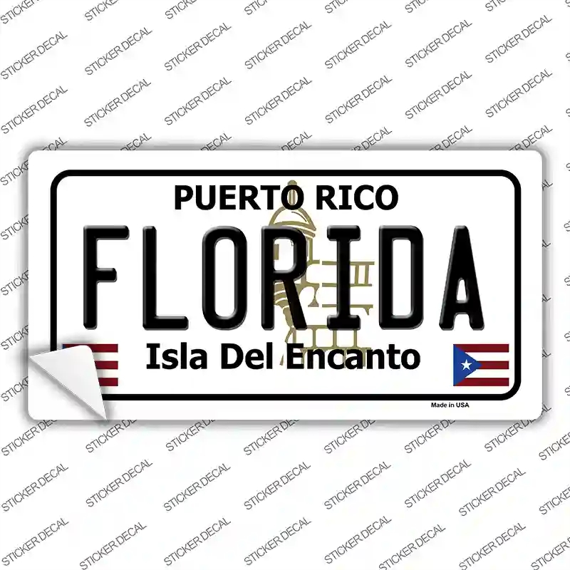 LP-2837s-S Florida Background Novelty Sticker Decal - Small