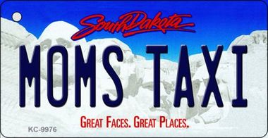 SMART BLONDE Moms Taxi South Dakota Metal Novelty Aluminum Key Chain KC-9976