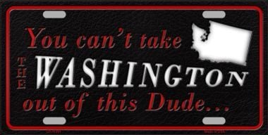 LP-11301 Washington Dude License Plate Novelty Metal