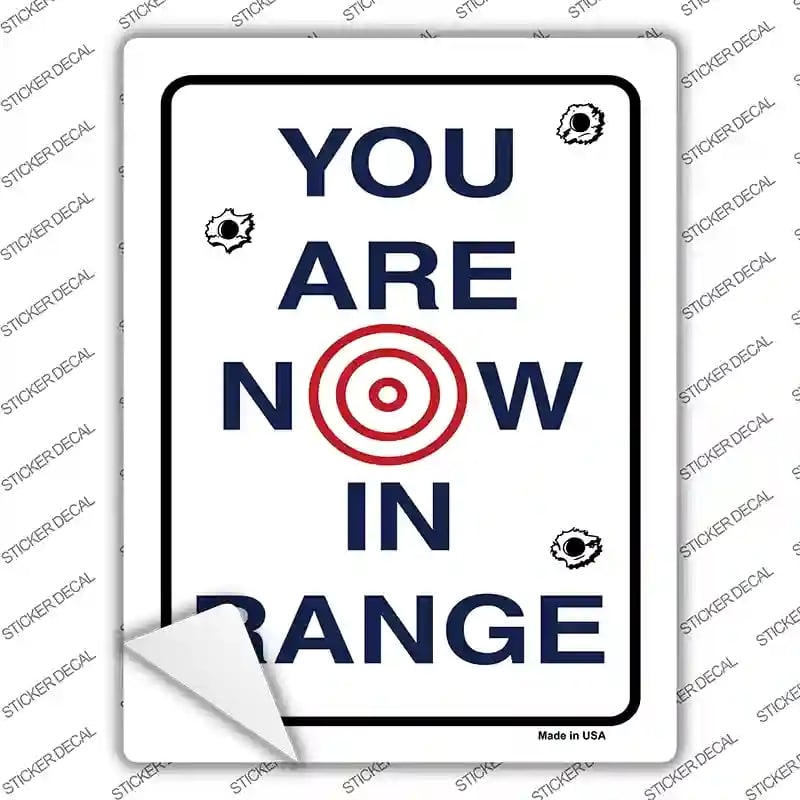 P-698s-XL You Are Now in Range Novelty Rectangle Sticker Decal - Extra Large