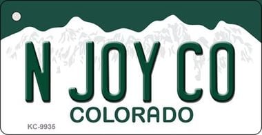 KC-9935 N Joy CO Colorado Background Metal Novelty, Key Chain -  Smart Blonde