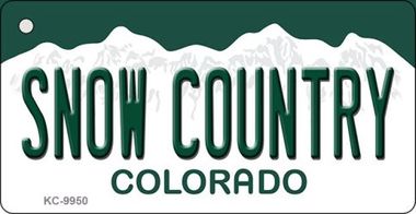 SMART BLONDE Snow Colorado Metal Novelty Aluminum Key Chain KC-9950