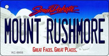 KC-9958 Mount Rushmore South Dakota Background Metal Novelty, Key Chain
