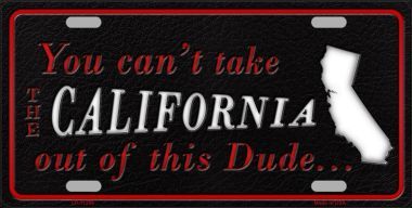 LP-11259 California Dude License Plate Novelty Metal