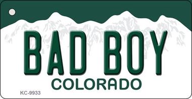 SMART BLONDE Bad Boy Colorado Metal Novelty Aluminum Key Chain KC-9933