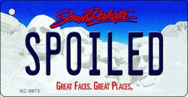 SMART BLONDE Spoiled South Dakota Metal Novelty Aluminum Key Chain KC-9973